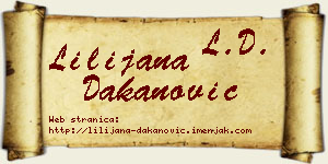 Lilijana Dakanović vizit kartica